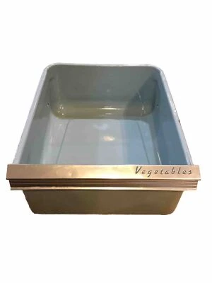 VTG 1950s GE General Electric Lazy Susan Fridge Vegetables Drawer Enamel Blue - Image 1 of 4