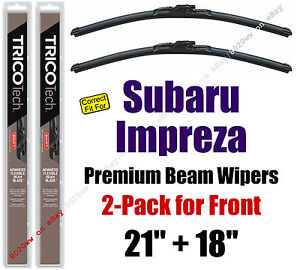 Wipers 2-Pack Premium Wiper Beam Blades - fit 1993-2001 Subaru Impreza 19210/180