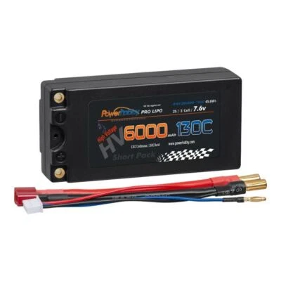 Power Hobby - 2S 7.6V 6000mah 130C HV + Batería Lipo Corta Grafeno 5MM Foto 1 de 3