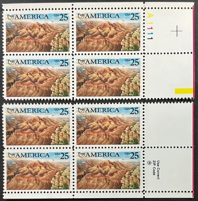 U.S. Scott #2512, Plate & Zip Block of 4, Pre-Columbian America, F-VF, MNH - Image 1 of 4