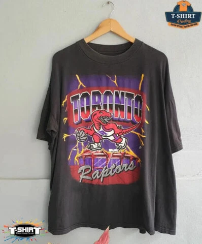 Vintage NBA Toronto Raptors Mascot Logo T-Shirt Unisex Reprint S-3XL Cover
