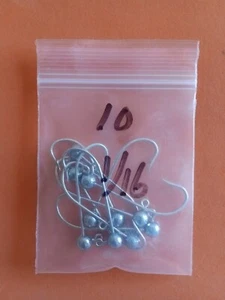 10 1/16 OZ Round Heavy Strong Hook Unpainted Jig Heads Fresh or Salt Water Use - Picture 1 of 1