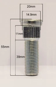 1 X M14 X 1.5 Rueda de Recambio Tachuelas,14.9mm Spline,39mm Hilo - Imagen 1 de 1