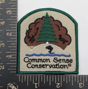 Common Sense Conservation Patch Deer Duck Fish Trees Wildlife Nature Badge - Picture 1 of 2