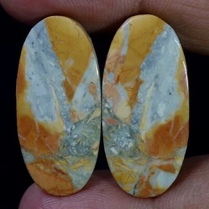 Natural Top Quality Maligano Jasper Match Pair Oval Cab Loose Gemstone 42.10 Cts - Picture 1 of 6