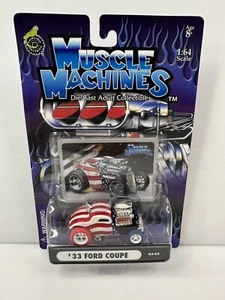 Rare Muscle Machines Stars & Stripes ‘33 Ford Coupe Chase Red White Blue - Picture 1 of 3