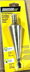 Johnson 16 oz Plumb Bob Durable Brass Fitting Steel Tip 40-0676 - Picture 1 of 1