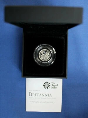 2009 Royal Mint 1/10oz Silver Proof Britannia 20p coin in Case with COA     - Image 1 of 4