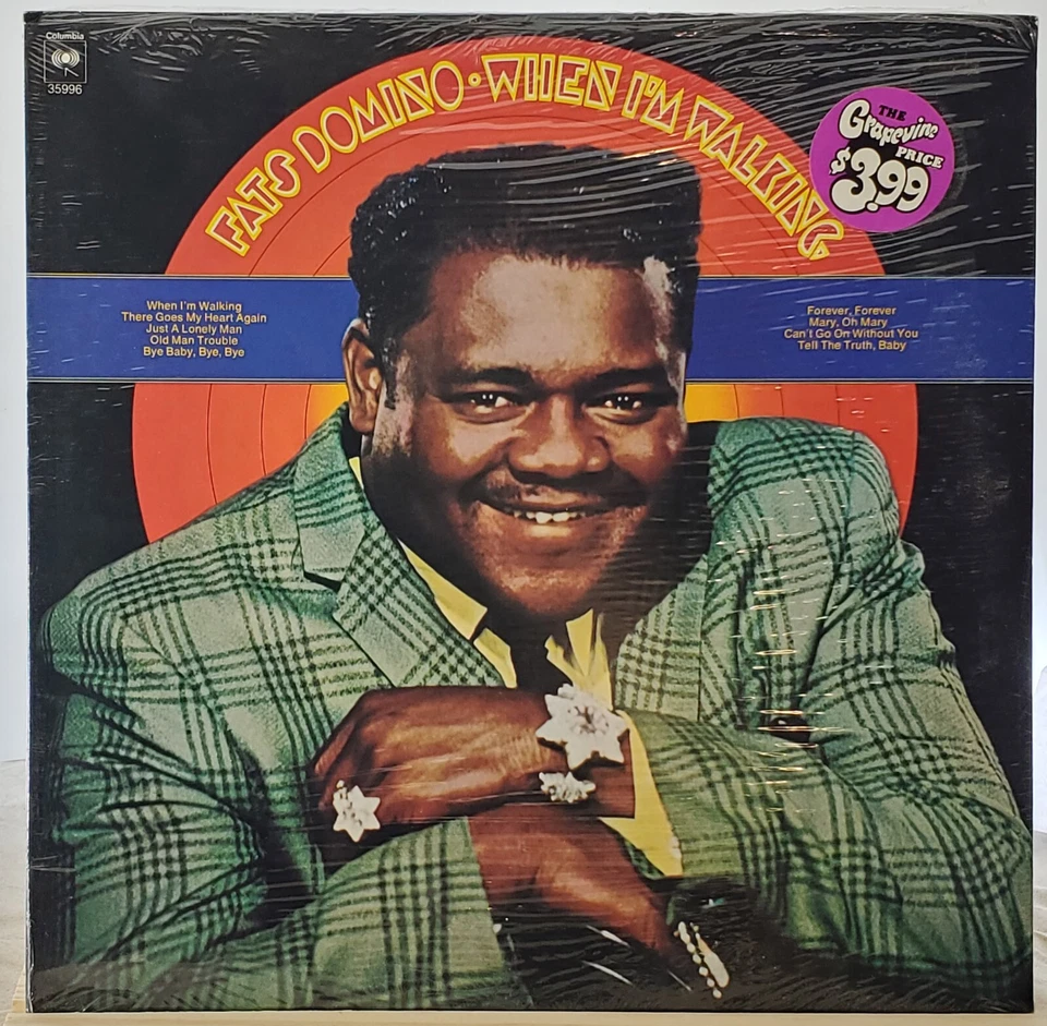 Fats Domino-When I'm Walking, LP, 1979, Columbia C 35996 [Mint, Reissue] - Image 1 of 2