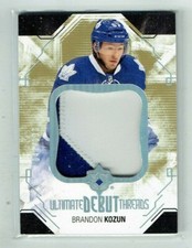 14-15 UD Upper Deck Ultimate Debut Threads  Brandon Kozun  /100  Rookie  Patch