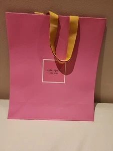 NEW Fancy Kate Spade New York Shopping Paper Gift Bag Pink 12.5" x 11" x 4.25"