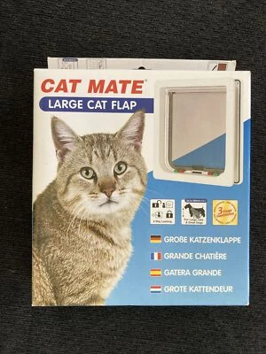 Puerta abatible Cat Mate blanca grande para gato nueva Foto 1 de 3