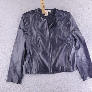 Apostrophe Jacke Damen 14 Leder schwarz echter echter Reißverschluss - Bild 1 von 9