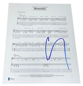 Corey Taylor Firmado Autógrafo Slipknot "Nómada" Partituras Letras Beckett BAS B - Imagen 1 de 2