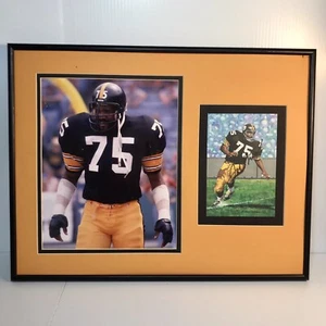 Autographed Mean Joe Greene Steelers 1994 Art Card & 8x10 Mounted Certificate - Picture 1 of 12