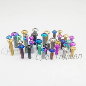 Titanium Ti Bolts M5 M6 M8x15/20/25 Button Head Allen Screws For Motorcycle 6pcs - Picture 1 of 11