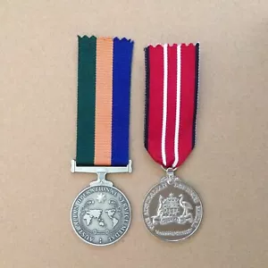 AUSTRALIAN OPERATIONAL SERVICE (BORDER PROTECT) + AUSTRALIAN DEFENCE MEDAL PAIR - Foto 1 di 4
