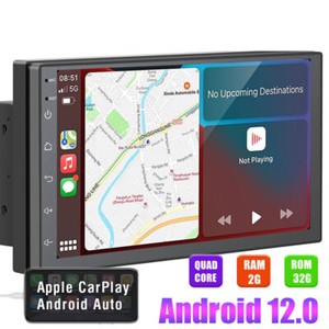 Android 12.0 Double Din 7" Car Stereo Apple CarPlay Auto Radio GPS Navi WiFi FM