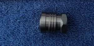STAINLESS STEEL 11.6MM FEMALE JET HOLDER QUICK RELEASE COUPLING X 1/4"FEM 350BAR - Picture 1 of 8
