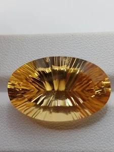 Huge laser cut Citrine gemstone - faceted natural Citrine 24.05 CTS - Picture 1 of 10