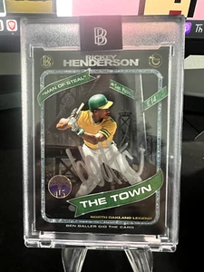 Topps Project 2020 Rickey Henderson Ben Baller automático 45/50 error raro artista automático - Imagen 1 de 3