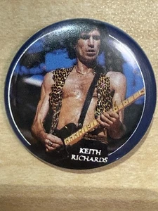1982 Keith Richards Pinback Botón Pinback Rolling Stones Insignia Bi-Rite Enterprises - Imagen 1 de 6