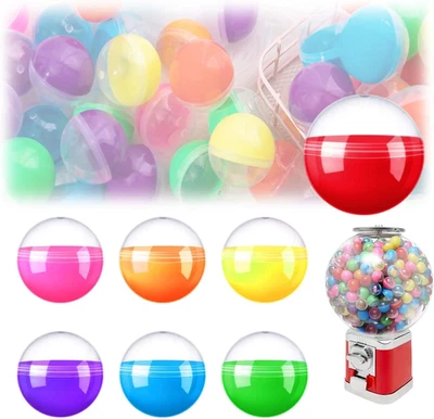 120 Pcs Palline Rotonde Vuote,Palline Di Natale Trasparenti,Palla Di Plastica Ac - Immagine 1 di 4