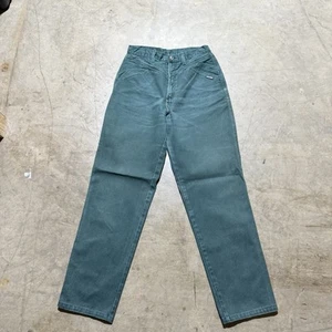 Vintage 80s Rocky Mountain Green Denim High Waist Jeans Pants Women’s Size 27x31 - Picture 1 of 11