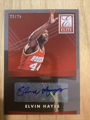 2015-16 Panini Donruss Elite Signatures Red /25 Elvin Hayes #ES-EH Auto HOF - Image 1 of 4