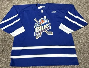NWT Bauer Men’s Labatt Blue Hockey Jersey Size XL Blue/White Stitched - Picture 1 of 4