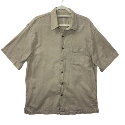 Camisa Fieldmaster Para Hombres Talla L L L Lino Algodón Safari Manga Corta Abotonada De Colección Foto 1 de 4