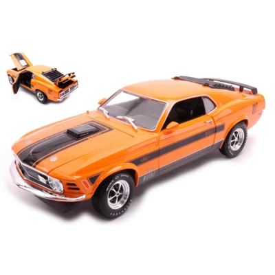 FORD MUSTANG MACH 1 1970 ORANGE 1:18 Maisto Auto Stradali Modellino Nuovo - Immagine 1 di 3