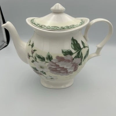 Westbury Court Ceramic Teapot Elizabeth Pink Floral Design Retired - Smoke Free - Image 1 of 4