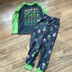 NWT - Boys Minecraft Long Sleeve Top and Pants, 2-Pc. Pajamas Set - XS 4/5 - Picture 1 of 6