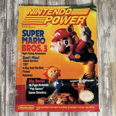 1990 Mario Nintendo Power Magazine March/April #11 W/ Posters & Insert Booklets - Image 1 of 4