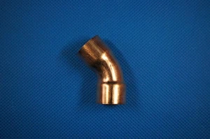 HVAC Copper Fitting CxC 45° Elbow 3/4" Flaring ID 19mm - Picture 1 of 6