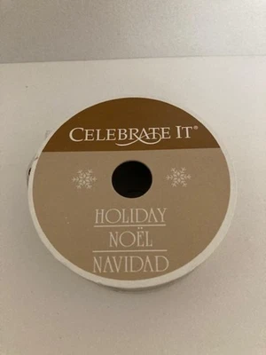 Michael's Celebrate It - Holiday Ribbon - Gold Shimmer - Wired - 1.5" -  New - Image 1 of 2