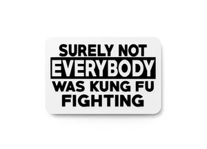 Surely Not Everybody Was Kung Fu Fighting | Funny sign For Home or Office - Picture 1 of 4