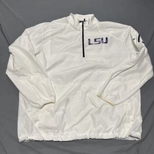 Nike Hombre Storm Fit LSU Tigers XL Cortavientos 1/4 Cremallera Pullover Blanco - Imagen 1 de 16