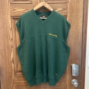 Nike Team Coach's Sweater Vest PACKERS Green Sz XXL NFL Pro Line NWT Cotton - Picture 1 of 17