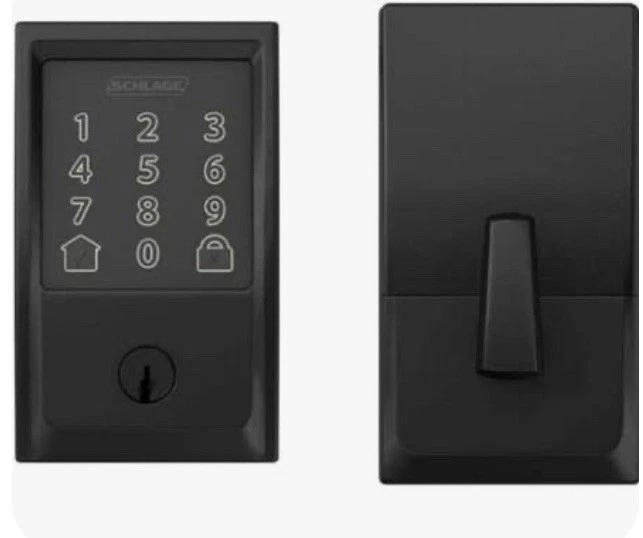 Schlage Encode Smart Wi-Fi Deadbolt Century Trim Matte Black BE489WB CEN 622 C - Image 1 of 2