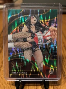 2024 Select WWE Rhea Ripley #201 RAW Ringside Level Green Flash Prizm - Picture 1 of 2