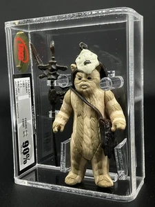 Vintage Star Wars Figure Logray Macau UKG 90% GOLD!!! No AFA - Picture 1 of 6