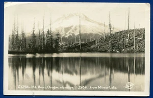 Mt Hood Oregon from Mirror Lake Real Photo Postcard RPPC - Picture 1 of 2