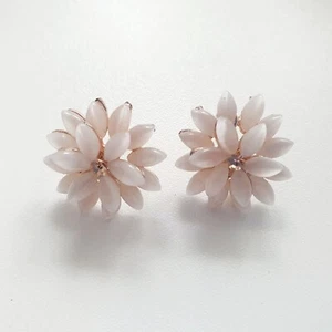 Niedliche Blumen Blüten Ohrringe floral Ohrstecker mit Zirkonia - Bild 1 von 4