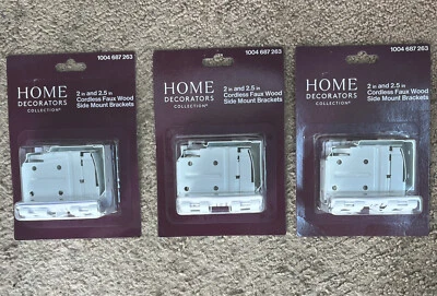 Decoradores para el hogar 2 pulgadas y 2,5 pulgadas. Soporte de montaje lateral inalámbrico de imitación de madera (3PK) Foto 1 de 3