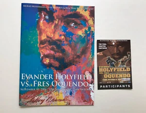 RARE Evander Holyfield Fred Oquendo 2006 On Site Boxing Fight Program & Pass - Picture 1 of 2