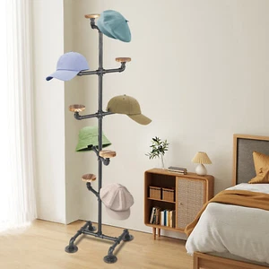 5 Tier Hat Rack Stand Entryway Coat Rack Hat Cap Display Stand W/ 10 Hangers - Picture 1 of 12