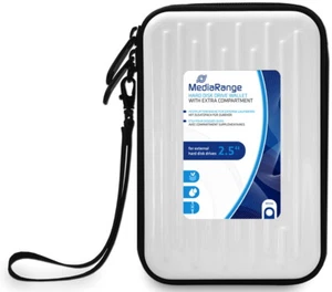Mediarange Festplattentasche für 1x 2,5 Zoll externe Festplatte weiß - Bild 1 von 2