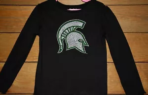 Michigan State Spartans children's rhinestone shirt 2T 3T 4T XS S M L XL - Picture 1 of 8